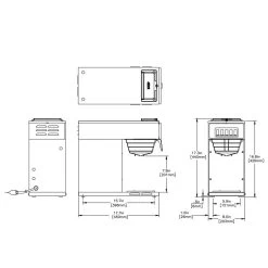 BUNN® BUNN 13300.0011: Pourover Coffee Brewer With 1 Warmer Black 5 BUNN® BUNN 13300.0011: Pourover Coffee Brewer With 1 Warmer Black -Optimal Coffee Shop 13300.9997 vp17 1 fig1 sht1 i 3 1