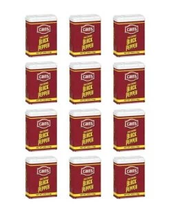 Cain's Pure Ground Black Pepper, 12 Bottles, 4 Oz Each