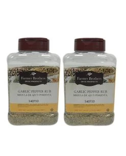 Farmer Brothers Garlic Pepper Rub (2 Bottles/1.5 Lb Ea.)