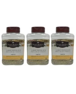 Farmer Brothers Garlic Pepper Rub (3 Bottles/1.5 Lb Ea.)