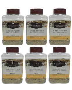 Farmer Brothers Garlic Pepper Rub (6 Bottles/1.5 Lb Ea.)