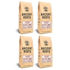 Optimal Coffee Shop 37 Ancient Roots Hazelnut Medium Roast Flavored Mushroom Ground Coffee 4/12 Oz Bags