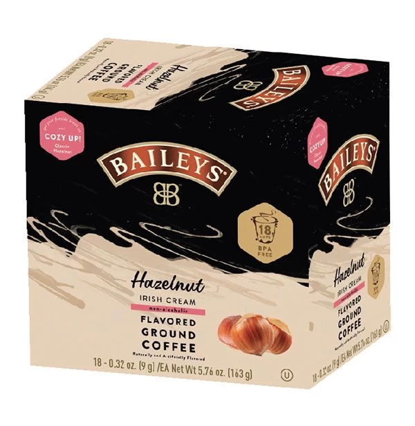 Baileys Bailey's, Hazelnut Irish Cream Flavored Coffee, 4/18 Single Serve Cups 4 Baileys Bailey's, Hazelnut Irish Cream Flavored Coffee, 4/18 Single Serve Cups - Image 2