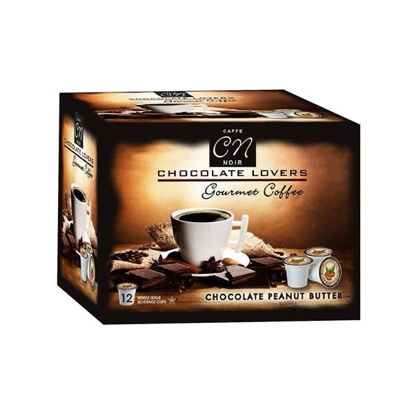Caffe Noir Gourmet Coffee Chocolate Peanut Butter, Single Serve Beverage Cups, 6 Box 12 Count Each 4 Caffe Noir Gourmet Coffee Chocolate Peanut Butter, Single Serve Beverage Cups, 6 Box 12 Count Each - Image 2