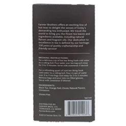 Farmer Brothers Premium Orange Spice Hot Tea, 6/25 Ct Tea Boxes -Optimal Coffee Shop fboraangespiceteap1 2