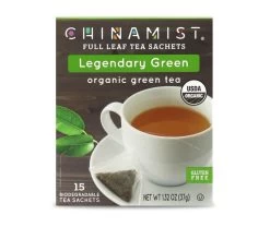 China Mist - Legendary Green Organic Black Full Leaf Tea Sachet, 4 Boxes 15 Count -Optimal Coffee Shop legendarygreen teasachet packet 1 1